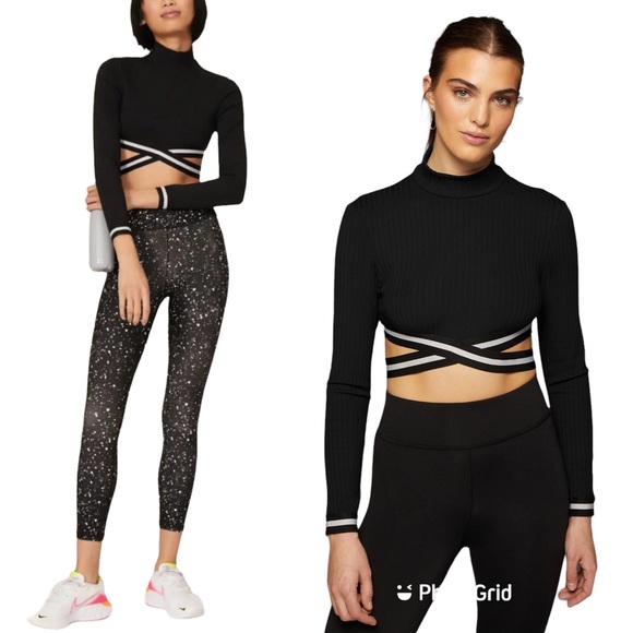 MICHI Cutout Crop Top APEX RIBBED LONG SLEEVE - Picture 15 of 15